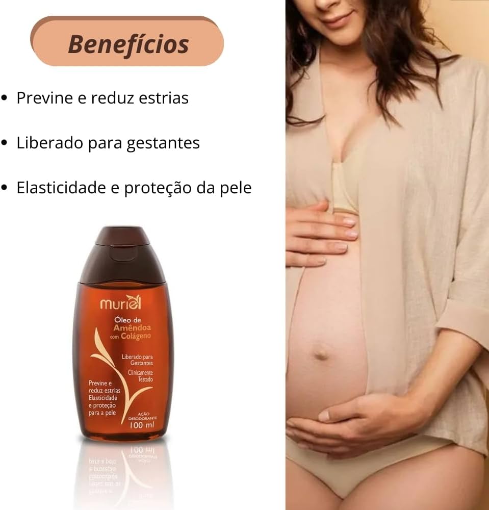 Óleo para Estrias de Amêndoa com Colágeno MURIEL - 100ml
