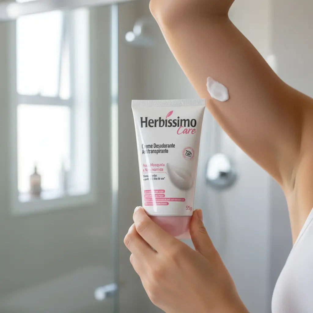 Desodorante Antitransp. em Creme Rosa Mosqueta e Niacinamida HERBÍSSIMO Care - 55g