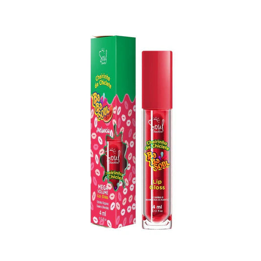 Lip Gloss Cheirinho de Chiclete Melancia SOUL - 4ml