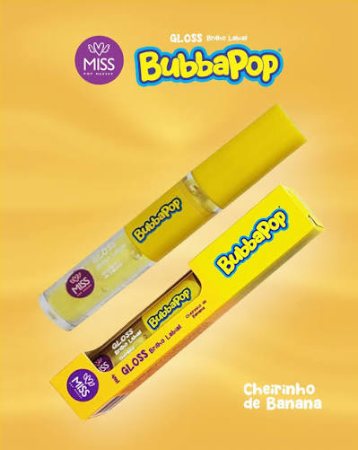 Lip Gloss Brilho Labial Banana BUBBAPOP - 4ml