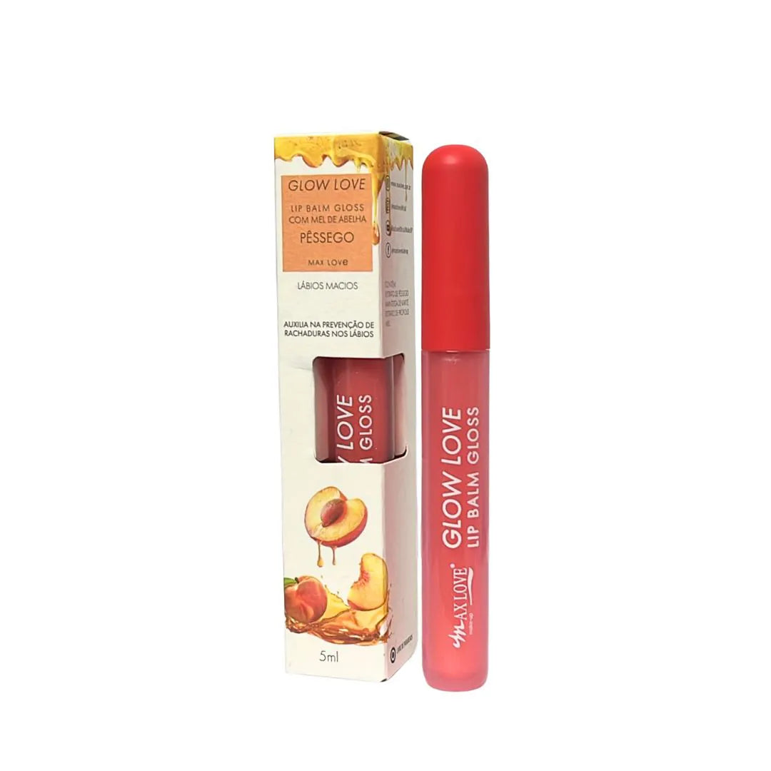 Lip Gloss Pêssego com Mel de Abelha MAX LOVE - 5g