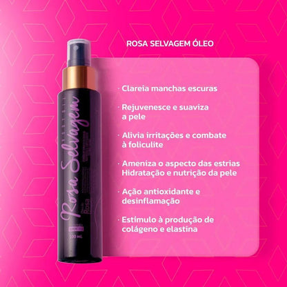 Óleo Clareador Corporal de Rosa Mosqueta ROSA SELVAGEM - 100ml