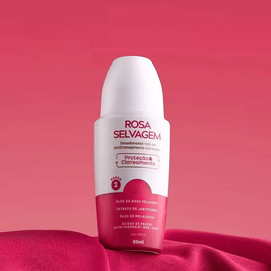 Desodorante Roll-On Antitranspirante Clareador ROSA SELVAGEM - 85ml