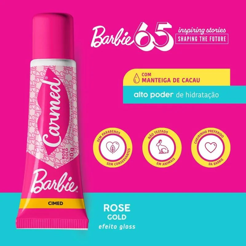 Hidratante Labial Barbie Rose Gold CARMED - 10g