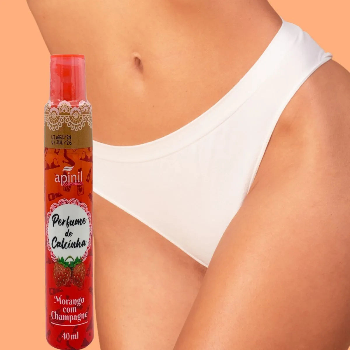 Perfume de Calcinha Morango com Chapagne APINIL - 40ml