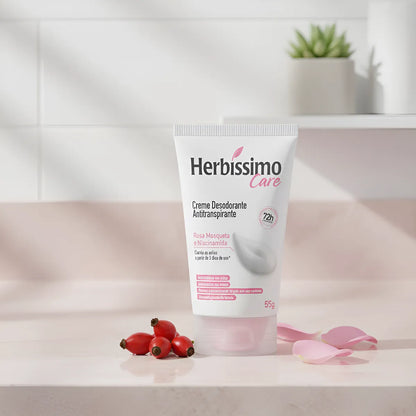 Desodorante Antitransp. em Creme Rosa Mosqueta e Niacinamida HERBÍSSIMO Care - 55g