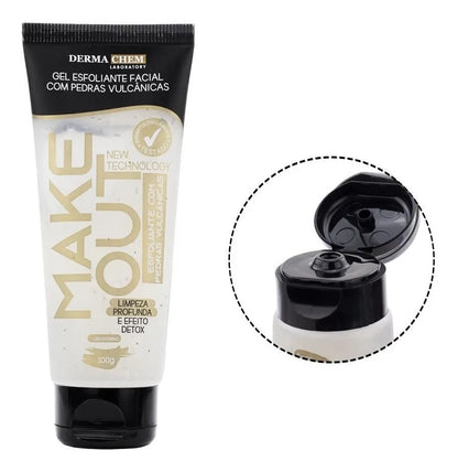 Gel Esfoliante Facial com Pedras Vulcânicas DERMA CHEM - 100g