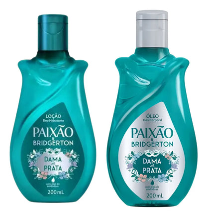 Kit Hidratante + Óleo Corporal Bridgerton Dama de Prata PAIXÃO - 200ml, 200ml