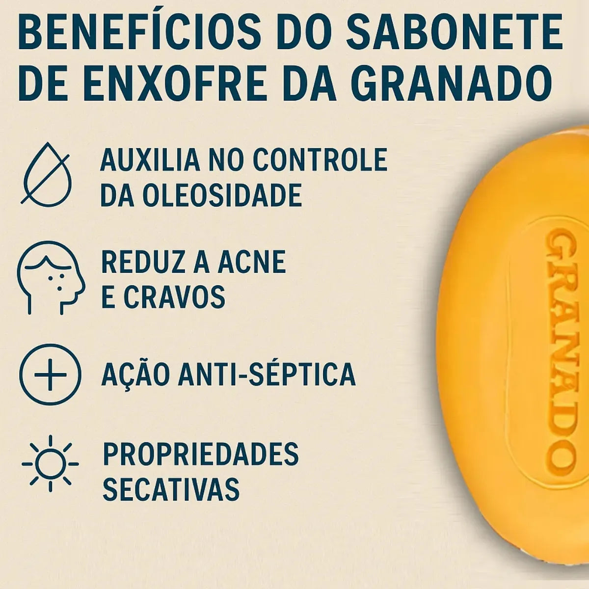 Sabonete em Barra Enxofre Pele Oleosa GRANADO - 90g