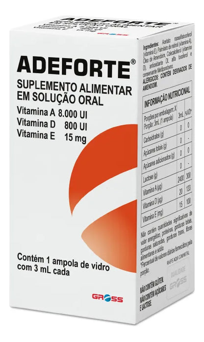 Vitamina para Cabelos ADEFORTE - 1 Ampola de vidro com 3ml