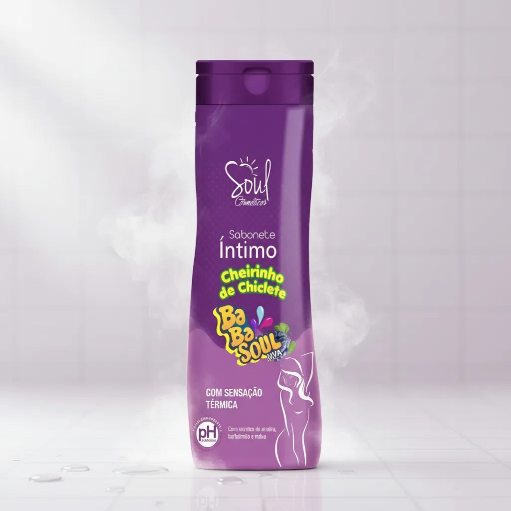 Sabonete Íntimo Cheirinho de Chiclete Uva SOUL - 200ml