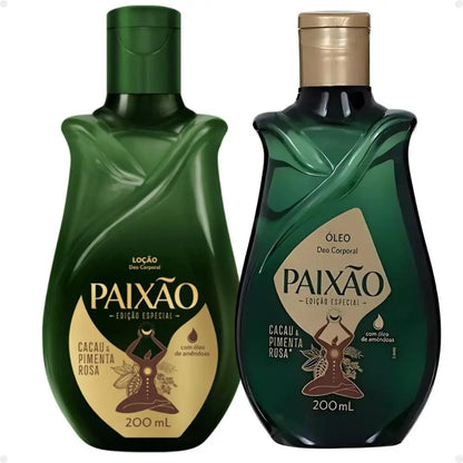 Kit Hidratante + Óleo Corporal Cacau & Pimenta Rosa PAIXÃO - 200ml, 200ml