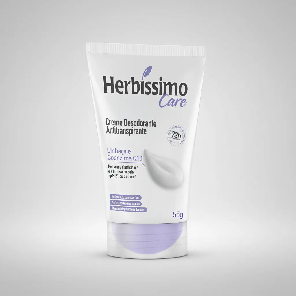 Desodorante Antitransp. em Creme Linnhça e Coenzima Q10 HERBÍSSIMO Care - 55g