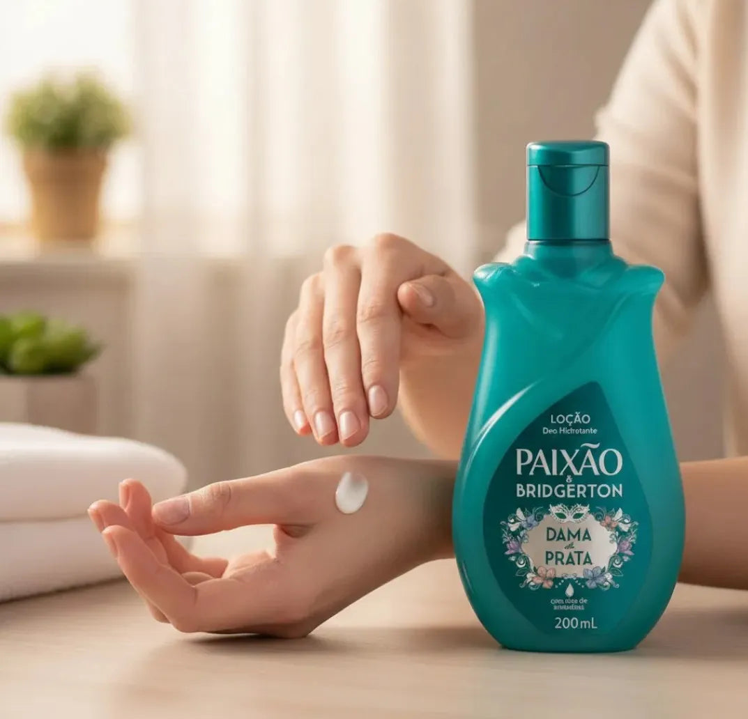 Loção Hidratante Corporal Bridgerton Dama de Prata PAIXÃO - 200ml