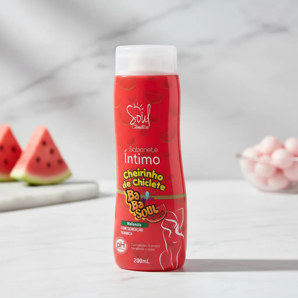 Sabonete Íntimo Cheirinho de Chiclete Melancia SOUL - 200ml