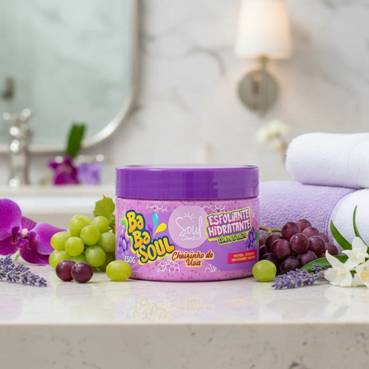 Esfoliante Hidratante Uva Corpo e Rosto SOUL - 250g