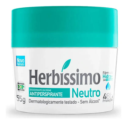 Desodorante Antitranspirante em Creme Neutro HERBÍSSIMO - 55g