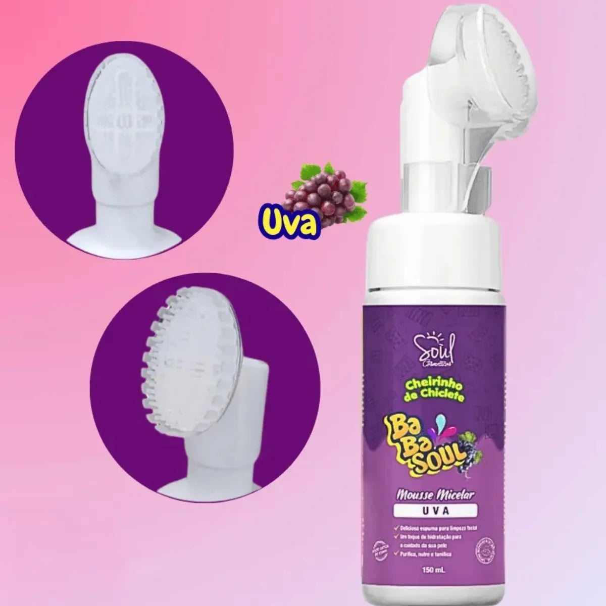 Espuma de Limpeza facial Uva SOUL - 150ml