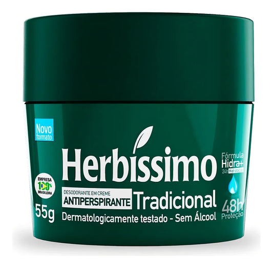 Desodorante Antitranspirante em Creme Tradicional HERBÍSSIMO - 55g