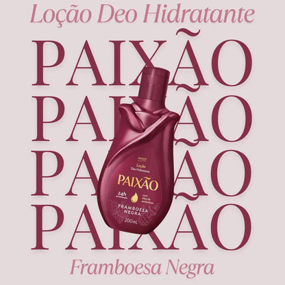 Loção Hidratante Corporal Framboesa Negra PAIXÃO - 200ml