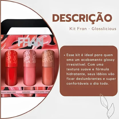 Kit Gloss Labial FRAN Glosslicious - 5ml/und.