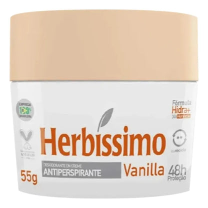 Desodorante Antitranspirante em Creme Vanilla HERBÍSSIMO - 55g