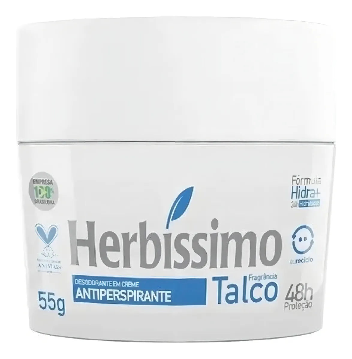 Desodorante Antitranspirante Cremoso Talco Herbíssimo - 55g