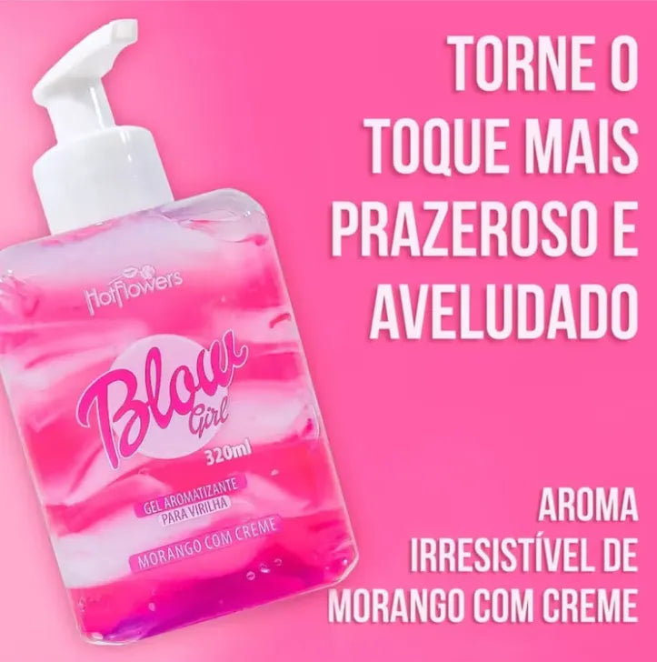 Gel Hidratante para Virilha Morango com Creme BLOW GIRL - 320ml