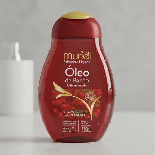 Óleo de Banho Rosa Mosqueta Glicerinado MURIEL - 230ml