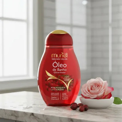 Óleo de Banho Rosa Mosqueta Glicerinado MURIEL - 230ml