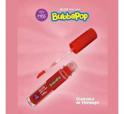 Lip Gloss Brilho Labial Morango BUBBAPOP - 4ml