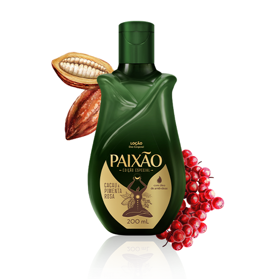 Loção Hidratante Corporal Cacau & Pimenta Rosa  PAIXÃO - 200ml