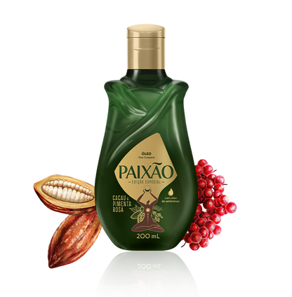 Óleo Corporal Cacau & Pimenta Rosa PAIXÃO - 200ml