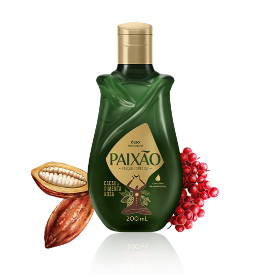 Óleo Corporal Cacau & Pimenta Rosa PAIXÃO - 200ml