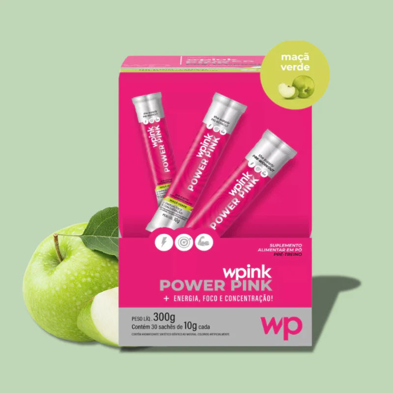 Pré-Treino Power Pink Maçã Verde WEPINK - 300g