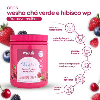 Wesha Chá Verde e Hibisco WEPINK - 300g