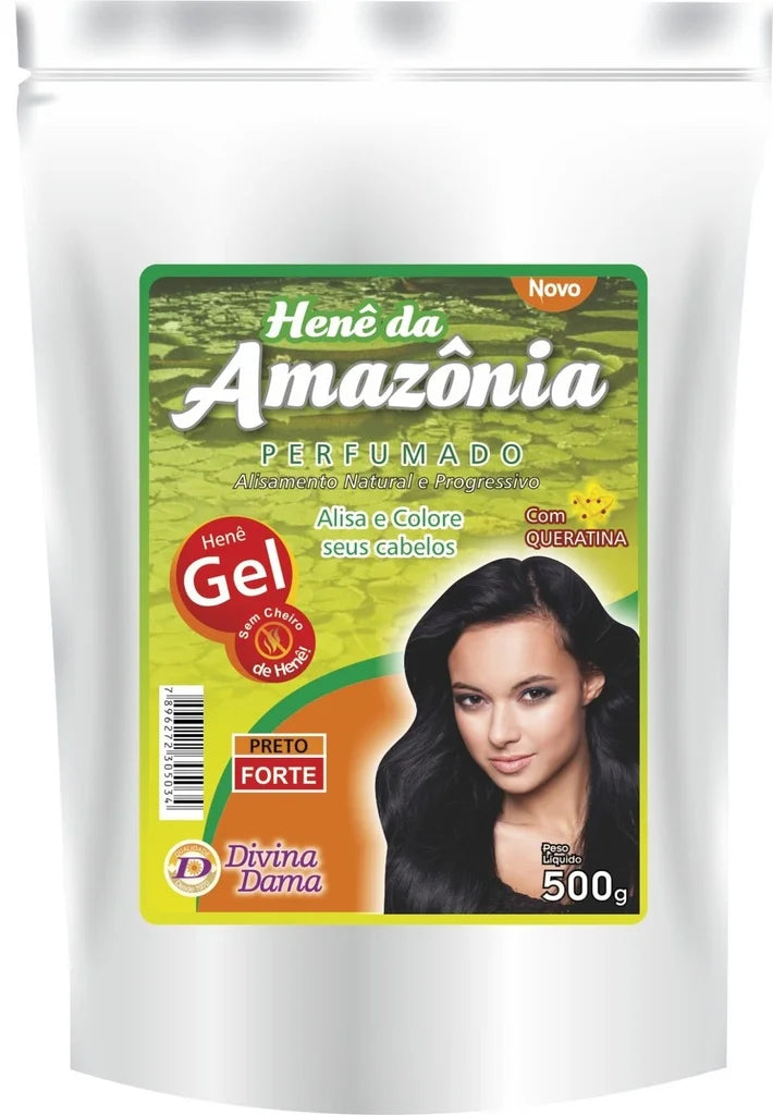 Henê Da Amazônia em Gel Preto Médio - 180g