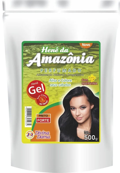 Henê Da Amazônia em Gel Preto Médio - 180g