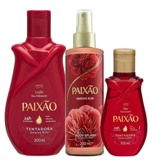 Kit Tentadora Ameixa Rubi Paixão - 200ml, 200ml, 100ml