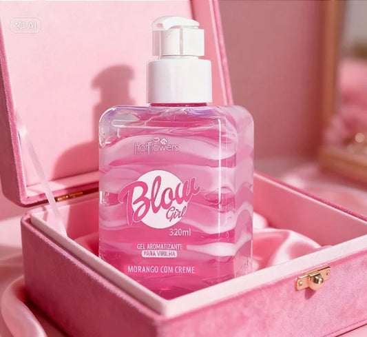 Gel Hidratante para Virilha Morango com Creme BLOW GIRL - 320ml