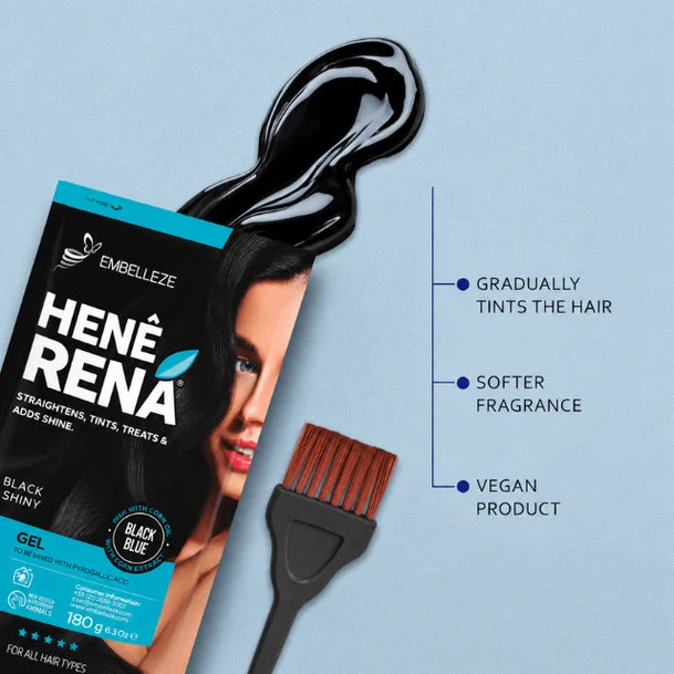 Alisamento Henê Rená Preto Azulado - 180g