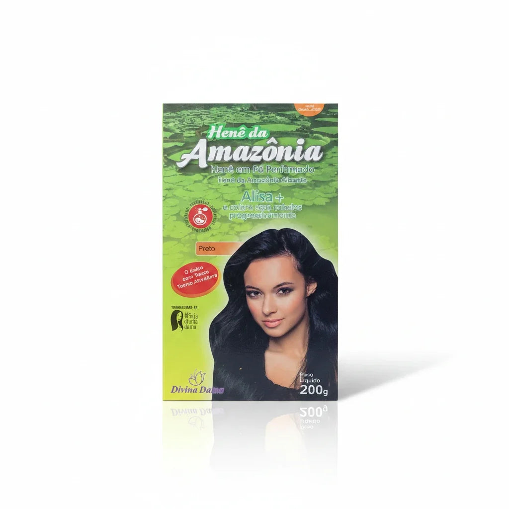 Henê Da Amazônia em Gel Preto Médio - 180g