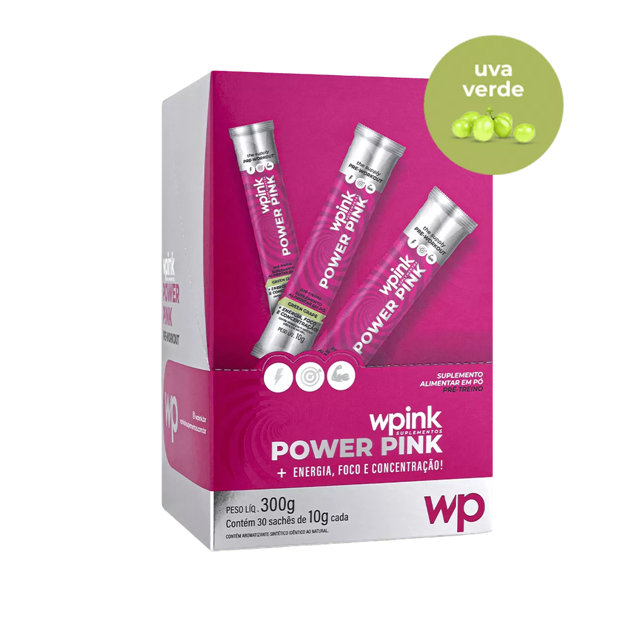 Pré-Treino Power Pink Uva Verde WEPINK - 300g