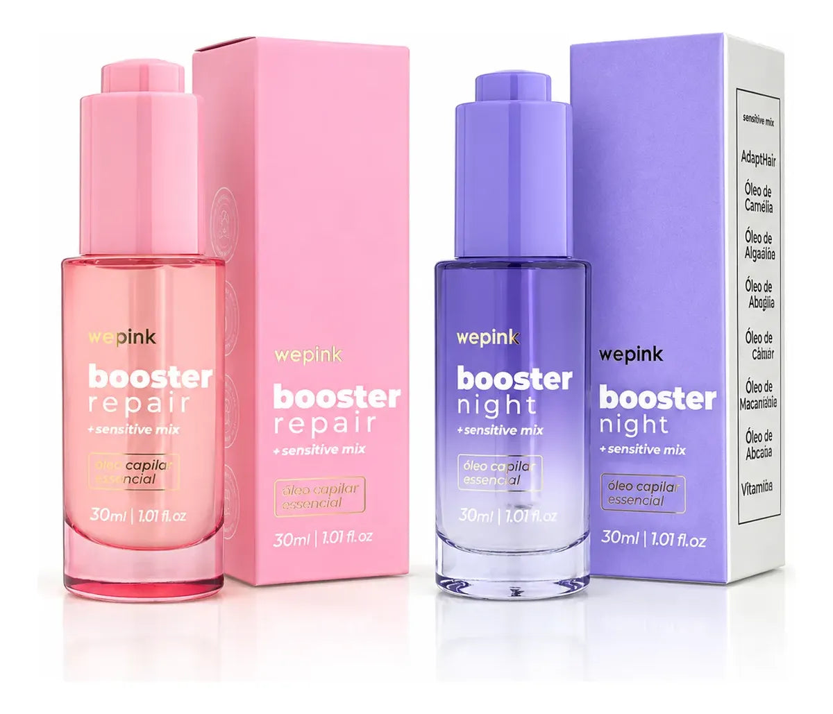 Kit Óleo Capilar Wepink Booster Repair + Booster Night