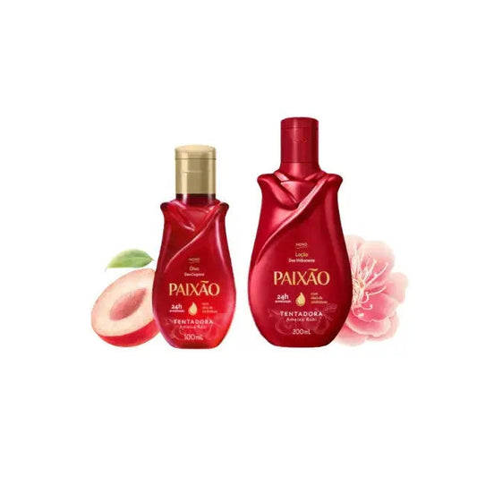 Kit Hidratante + Óleo Corporal Tentadora Ameixa Rubi PAIXÃO - 200ml, 100ml
